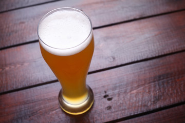 Glass of wheat beer
