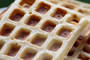 Waffle close up background