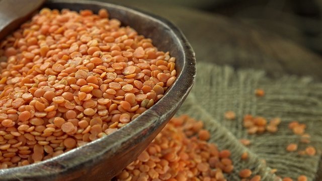 Portion of Red Lentils (not seamless loopable 4K UHD footage)