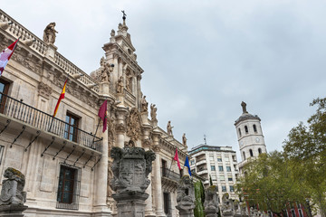 Baroque facade of the University of Valladolid
