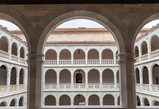Cloister and colonnades of the University of Valladolid