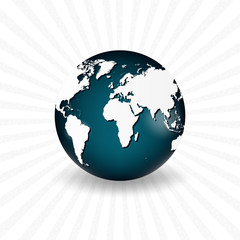 planet earth, with a realistic world map