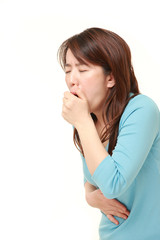 Fototapeta premium 吐き気を催す女性