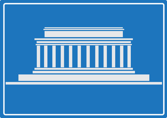 Lincoln Memorial, Washington DC. USA. Vector illustration.