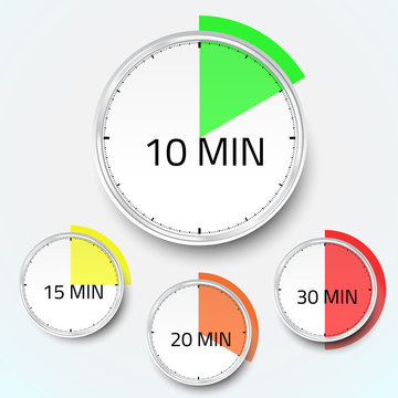 Realistic clock timer stopwatch vector icon