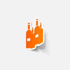 Obraz premium paper sticker: wine bottles