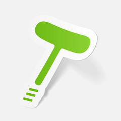 paper sticker: classic corkscrew