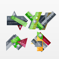 Paper graphics infographic web layouts