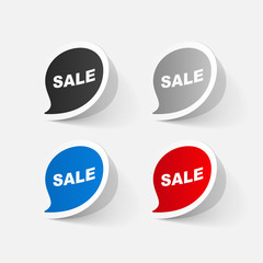 paper sticker: symbol sale