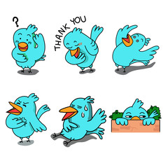 set of birds character 5