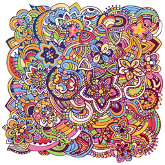 Hand drawn zentangle abstract background ornament