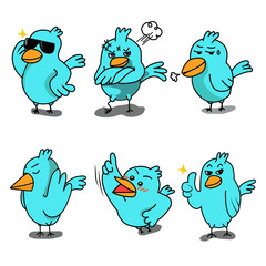 set of birds character 2