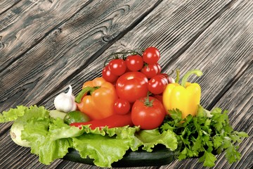 Vegetable. Fresh tasty vegetables isolated on white