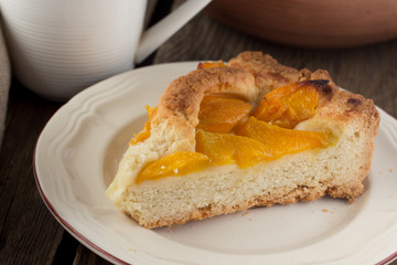 Piece of peach shortcake