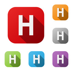 ALPHABET ICONS (letter H graphic design lettering)