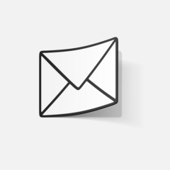 paper sticker: collection of various Envelope white paper