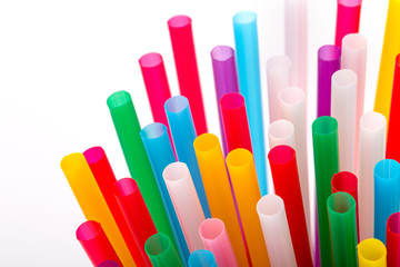 Colorful drinking straws