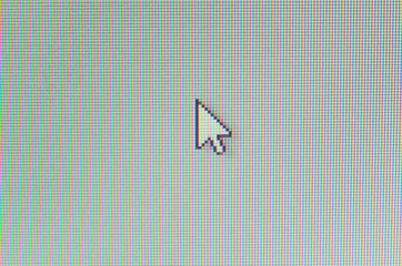 Macro detail of computer cursor on the screen