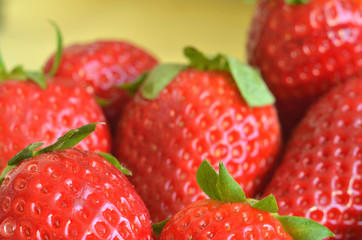 Detail of fresh strawberries