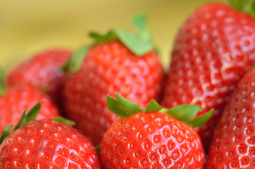 Detail of fresh strawberries