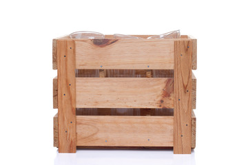Crate with utensils