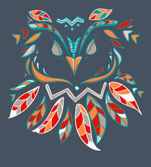 beautiful owl vector illustration, abstract illustration