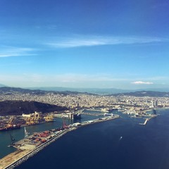 Fototapeta premium Barcelona aerial view