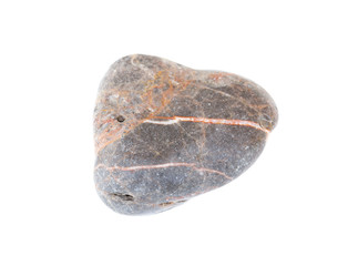 Stone sea pebbles isolated on white