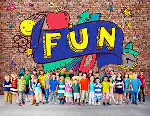 Obraz premium Fun Joy Smiley Stationery Education Concept