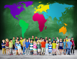 Obraz premium Global World Map Environmental Concservation Concept