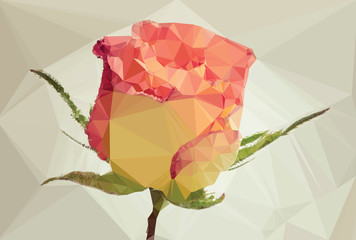 Polygon Style Rose