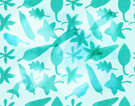 Seamless background pattern, of various shapes cut out of paper