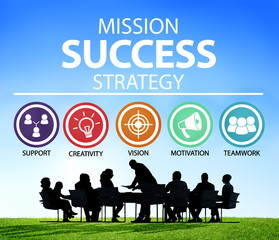 Mission Success Strategy Achievement Strategy Concept