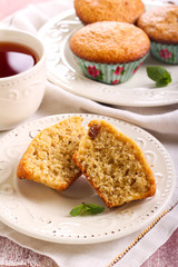Bran and raisin muffins
