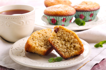 Bran and raisin muffins