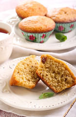 Bran and raisin muffins