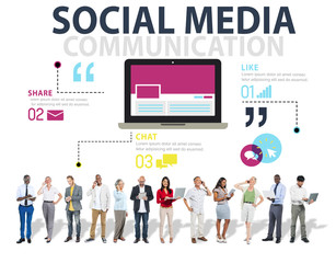 Social Media Social Networking Technology Connection Concept