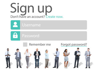 Sign Up Register Online Internet Web Concept