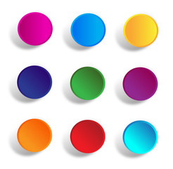 Round buttons in color