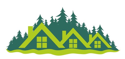 Obraz premium Logo of the cottage settlement