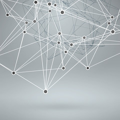 Wireframe Polygonal Element. Abstract Background