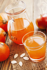 Juice of apples and pumpkins
