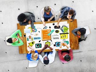 Knowledge Training E-Learning Skills Start Up Launch Concept