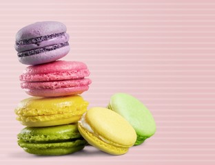 Macaroon. Colorful macaroons collection set of isolation on a