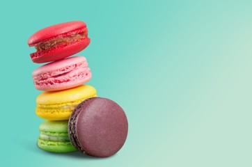 Macaroon. Tasty colorful macaroon