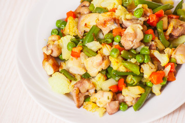 vegetables and chicken