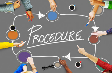 Procedure Method Strategy Process Step Concept - obrazy, fototapety, plakaty