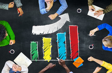 Growth Success Improvement Development Bar Graph Concept