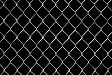 fencing mesh on black background, texture