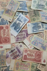 Fototapeta na wymiar советские деньги